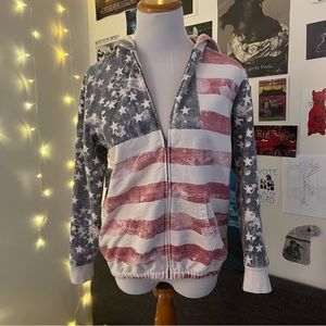 Ralph Lauren USA american flag hoodie sweatshirt zip up.